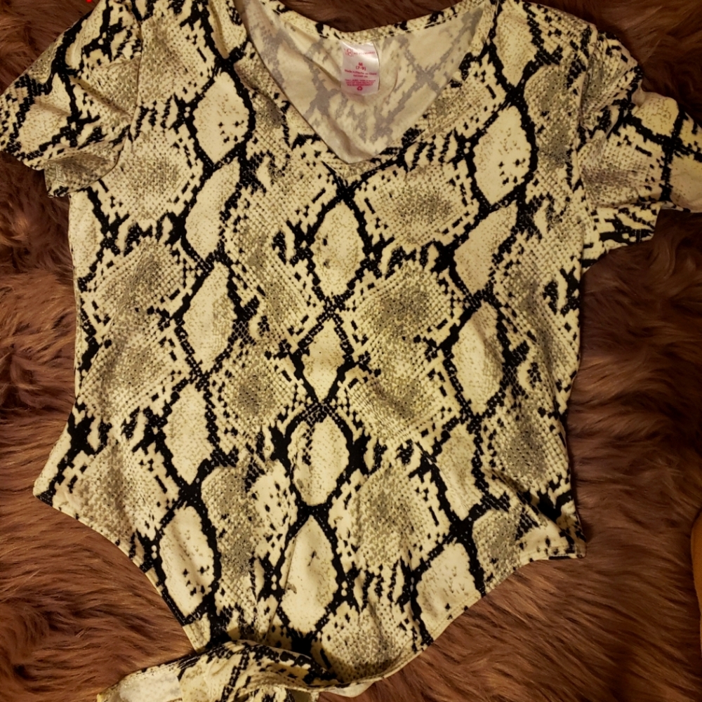 Snake print bodysuit